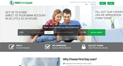 Desktop Screenshot of firstdayloan.com